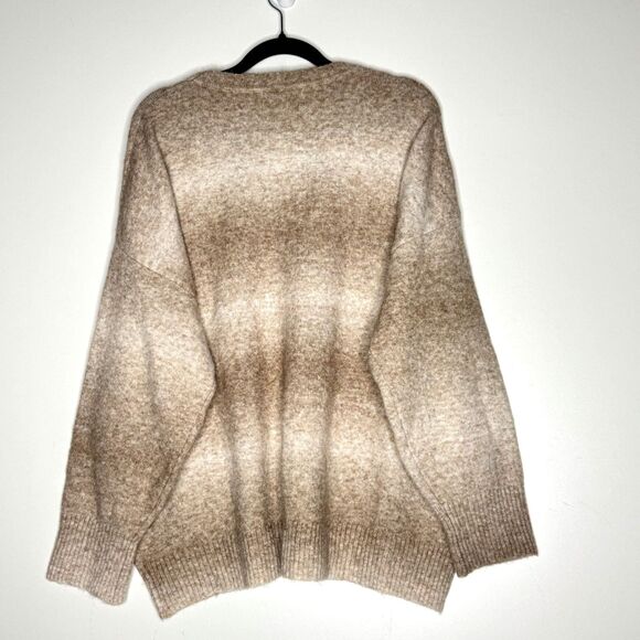 New Old Navy Cozy Crew-Neck Ombré Wool Blend Sweater Women's Size Large - Picture 2 of 9
